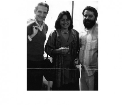 Com Maria Luiza Fontenelle (então prefeita de Fortaleza) e Lula, durante o 4º Encontro Nacional do PT, em 1986.